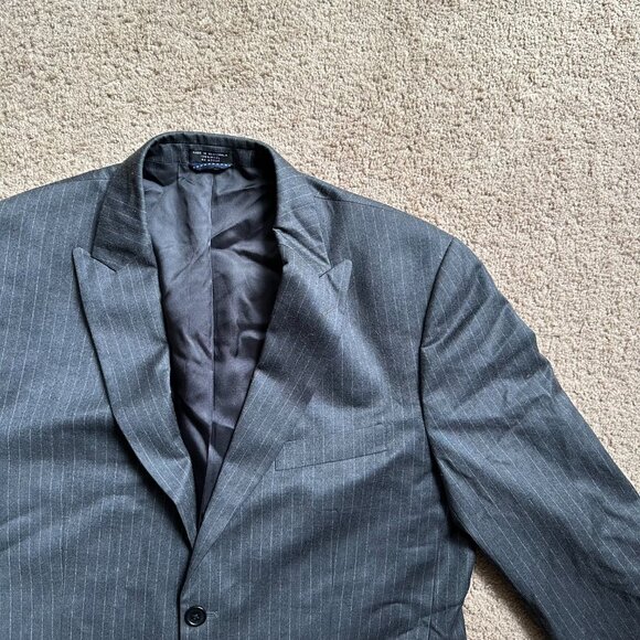 Tommy Hilfiger Blazer Mens 42R 100% Wool Sports Coat 2 Button Close Pockets Grey - Picture 6 of 15